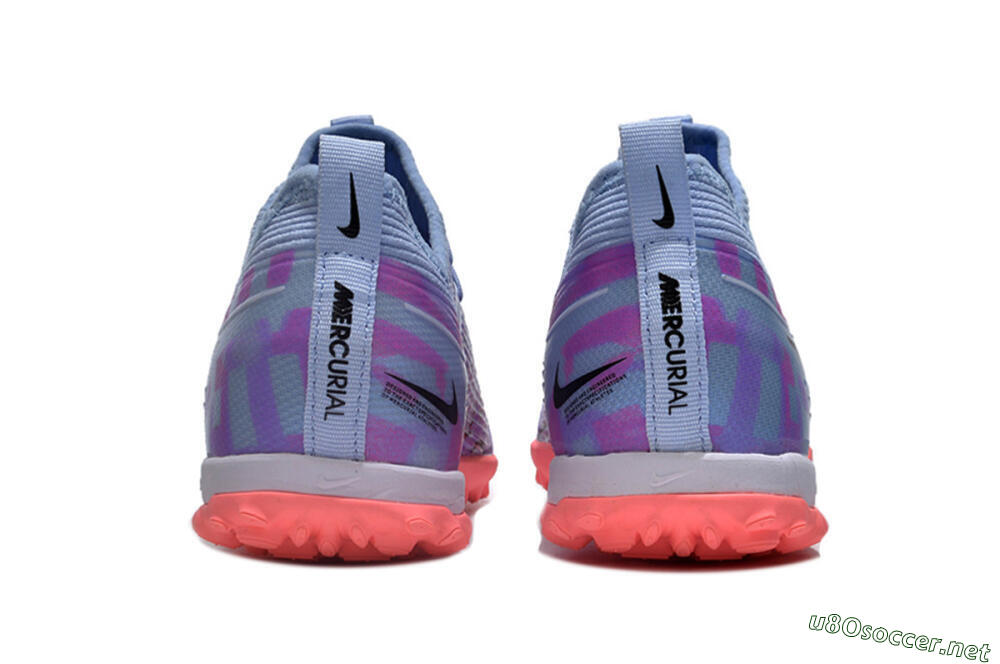 Unisex Nike Air Zoom Mercurial Vapor 15 Pro TF Football Shoes - Silver/Purple/Red 5