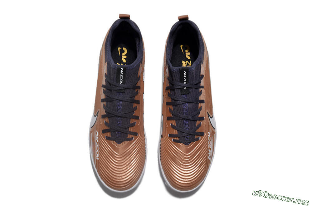 Unisex Nike Air Zoom Mercurial Vapor 15 Pro TF Football Shoes - Rose Gold/Black/White 4