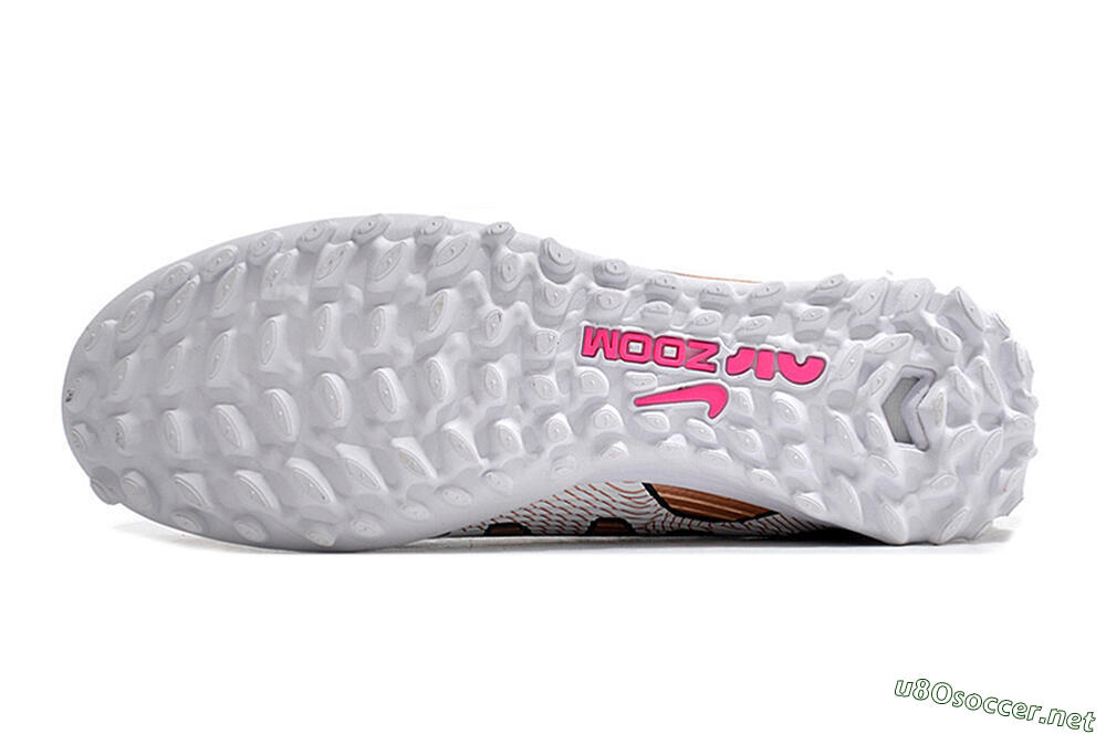 Unisex Nike Air Zoom Mercurial Vapor 15 Pro TF Football Shoes - Rose Gold/Black/White 6