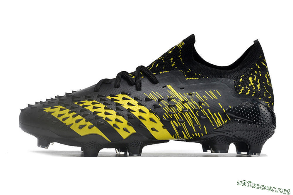 Unisex Adidas Predator Freak.1 Low FG Football Boots - Black/Yellow 0