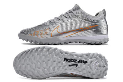 Unisex Nike Air Zoom Mercurial Vapor 15 Pro TF Football Shoes - Silver/Gold/Black