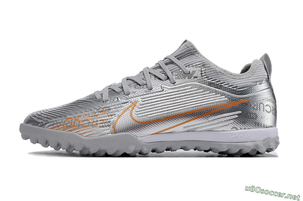 Unisex Nike Air Zoom Mercurial Vapor 15 Pro TF Football Shoes - Silver/Gold/Black 0