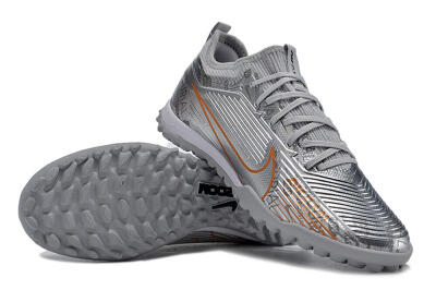 Unisex Nike Air Zoom Mercurial Vapor 15 Pro TF Football Shoes - Silver/Gold/Black