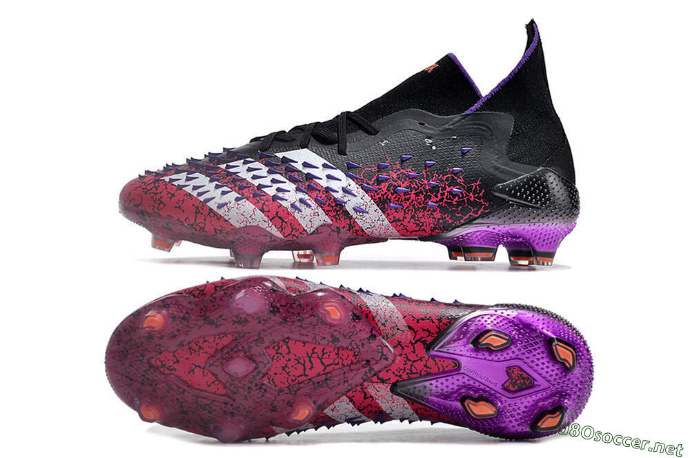Unisex Adidas Predator Freak.1 FG Football Boots - Black/Pink/Purple/Gold 1