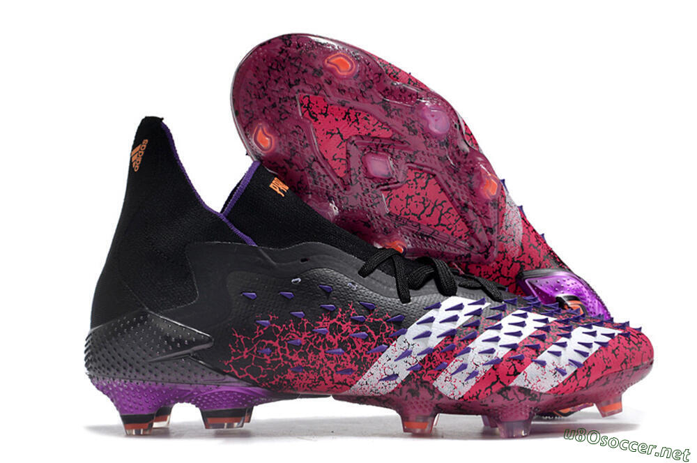 Unisex Adidas Predator Freak.1 FG Football Boots - Black/Pink/Purple/Gold 2