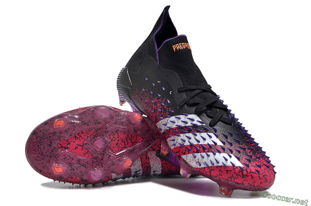 Unisex Adidas Predator Freak.1 FG Football Boots - Black/Pink/Purple/Gold 3