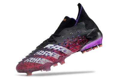 Unisex Adidas Predator Freak.1 FG Football Boots - Black/Pink/Purple/Gold
