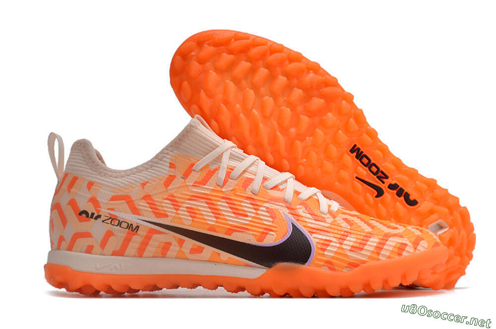 Unisex Nike Air Zoom Mercurial Vapor 15 Pro TF Football Shoes - Orange/Purple/Black 2