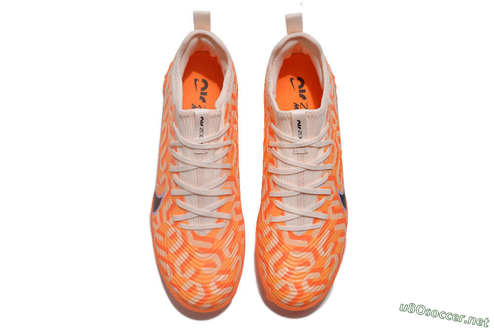 Unisex Nike Air Zoom Mercurial Vapor 15 Pro TF Football Shoes - Orange/Purple/Black 4