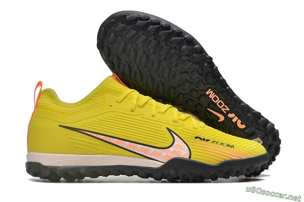 Unisex Nike Air Zoom Mercurial Vapor 15 Pro TF Football Shoes - Yellow/Pink/White/Black 2