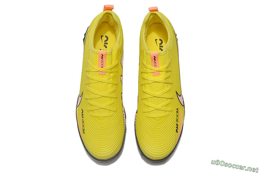 Unisex Nike Air Zoom Mercurial Vapor 15 Pro TF Football Shoes - Yellow/Pink/White/Black 4