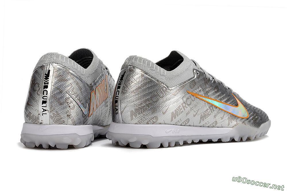 Unisex Nike Air Zoom Mercurial Vapor 15 Elite TF Football Shoes - Silver/Gold 6