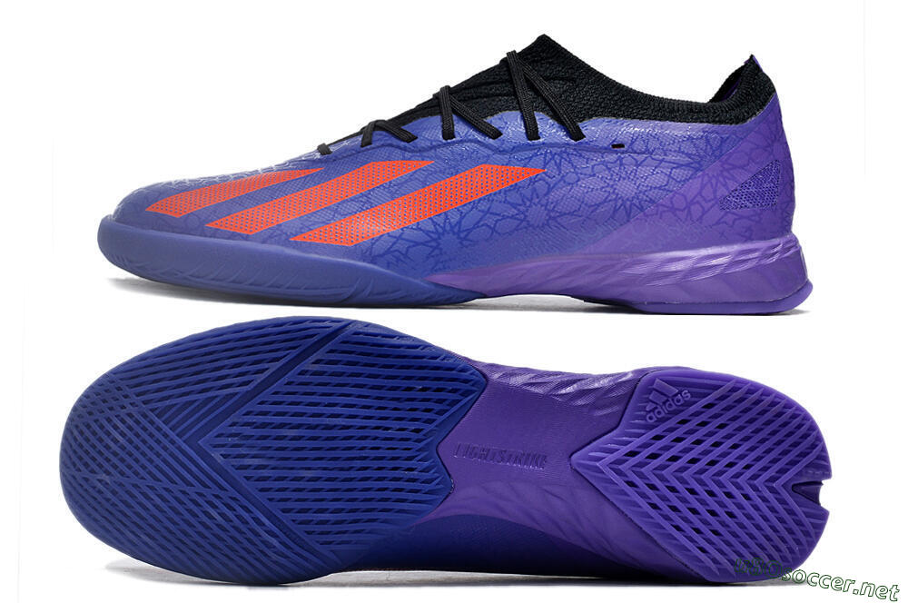 Men's Adidas X Crazyfast.1 IC Football Shoes - Blue/Red/Purple 1