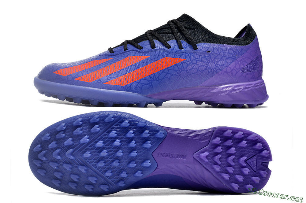 Men's Adidas X Crazyfast.1 TF Football Shoes - Blue/Red/Purple 1