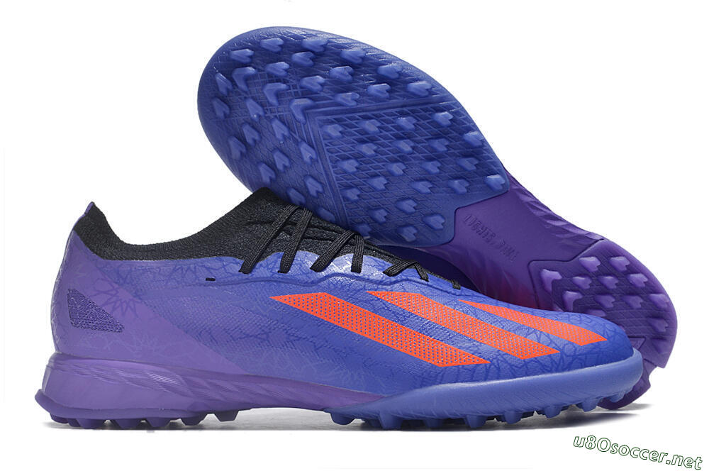 Men's Adidas X Crazyfast.1 TF Football Shoes - Blue/Red/Purple 2