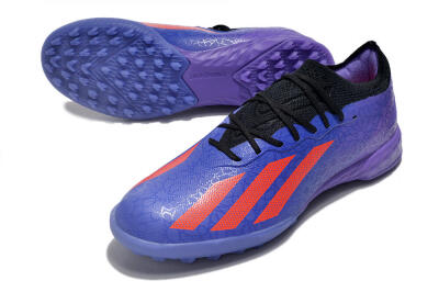 Men's Adidas X Crazyfast.1 TF Football Shoes - Blue/Red/Purple