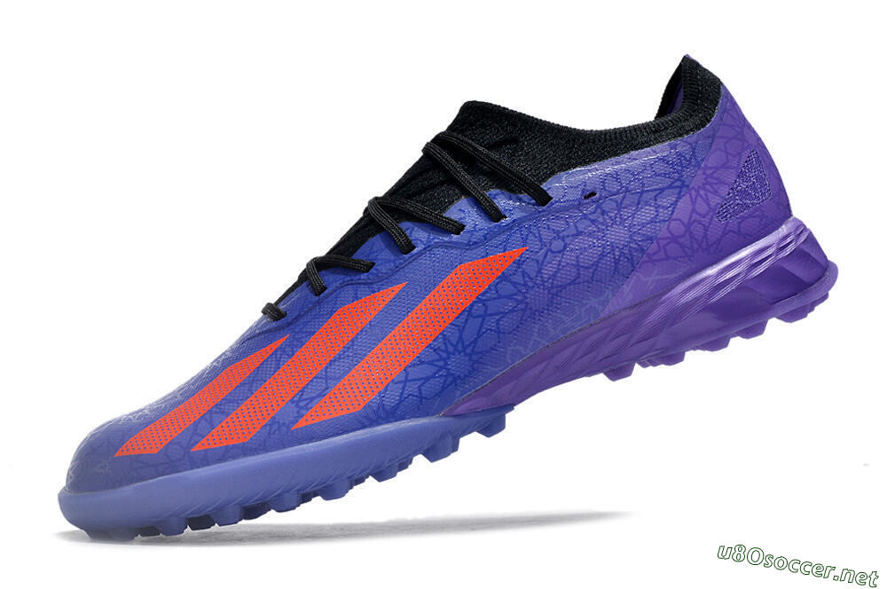 Men's Adidas X Crazyfast.1 TF Football Shoes - Blue/Red/Purple 5