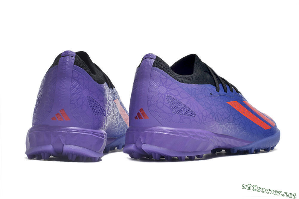 Men's Adidas X Crazyfast.1 TF Football Shoes - Blue/Red/Purple 6