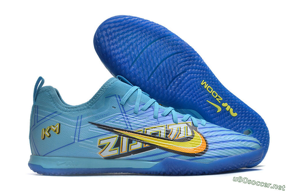 Men's Nike Air Zoom Mercurial Vapor 15 Elite IC Football Shoes - Blue/Yellow/Orange/White 2