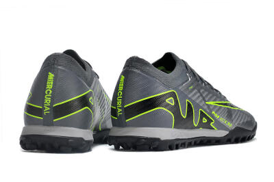 Men's Nike Air Zoom Mercurial Vapor 15 Elite TF Football Shoes - Silver/Grey/Black/Green