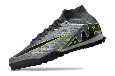 Men's Nike Air Zoom Mercurial Superfly 9 Elite TF Football Shoes - Silver/Grey/Black/Green