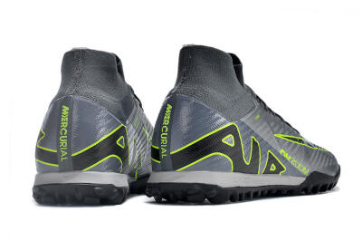 Men's Nike Air Zoom Mercurial Superfly 9 Elite TF Football Shoes - Silver/Grey/Black/Green
