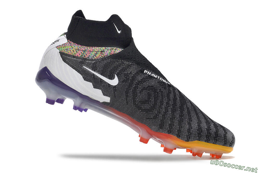 Unisex Nike Phantom GX Elite FG Football Boots - Black/Yellow/Orange/Purple 4