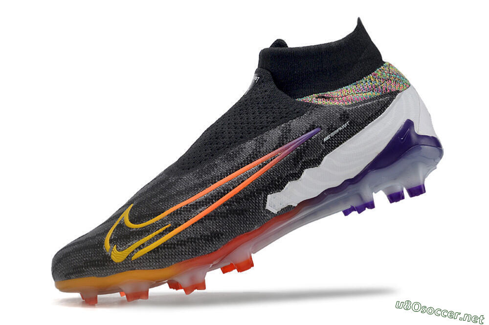 Unisex Nike Phantom GX Elite FG Football Boots - Black/Yellow/Orange/Purple 5