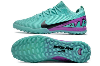Unisex Nike Air Zoom Mercurial Vapor 15 Pro TF Football Shoes - Jade/Black/Purple