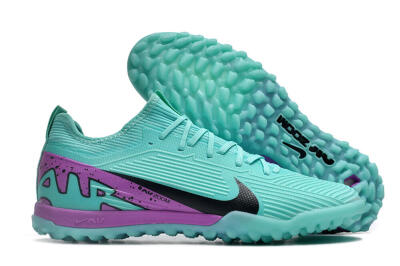 Unisex Nike Air Zoom Mercurial Vapor 15 Pro TF Football Shoes - Jade/Black/Purple