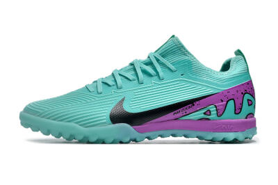 Unisex Nike Air Zoom Mercurial Vapor 15 Pro TF Football Shoes - Jade/Black/Purple
