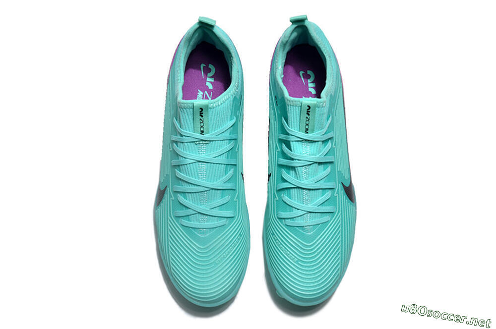 Unisex Nike Air Zoom Mercurial Vapor 15 Pro TF Football Shoes - Jade/Black/Purple 4