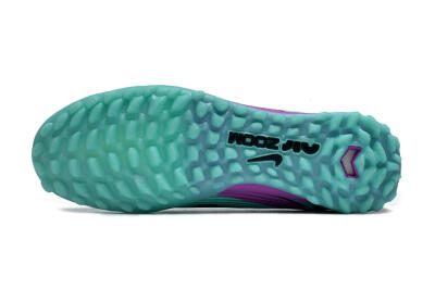 Unisex Nike Air Zoom Mercurial Vapor 15 Pro TF Football Shoes - Jade/Black/Purple