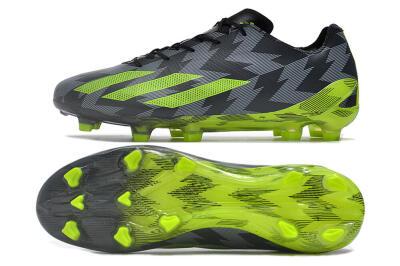 Men's Adidas X Crazyfast+ FG Football Boots - Black/Grey/Green