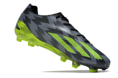 Men's Adidas X Crazyfast+ FG Football Boots - Black/Grey/Green