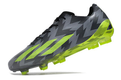 Men's Adidas X Crazyfast+ FG Football Boots - Black/Grey/Green