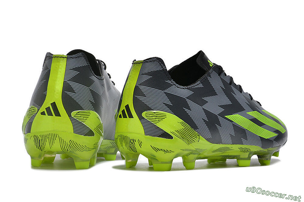 Men's Adidas X Crazyfast+ FG Football Boots - Black/Grey/Green 6