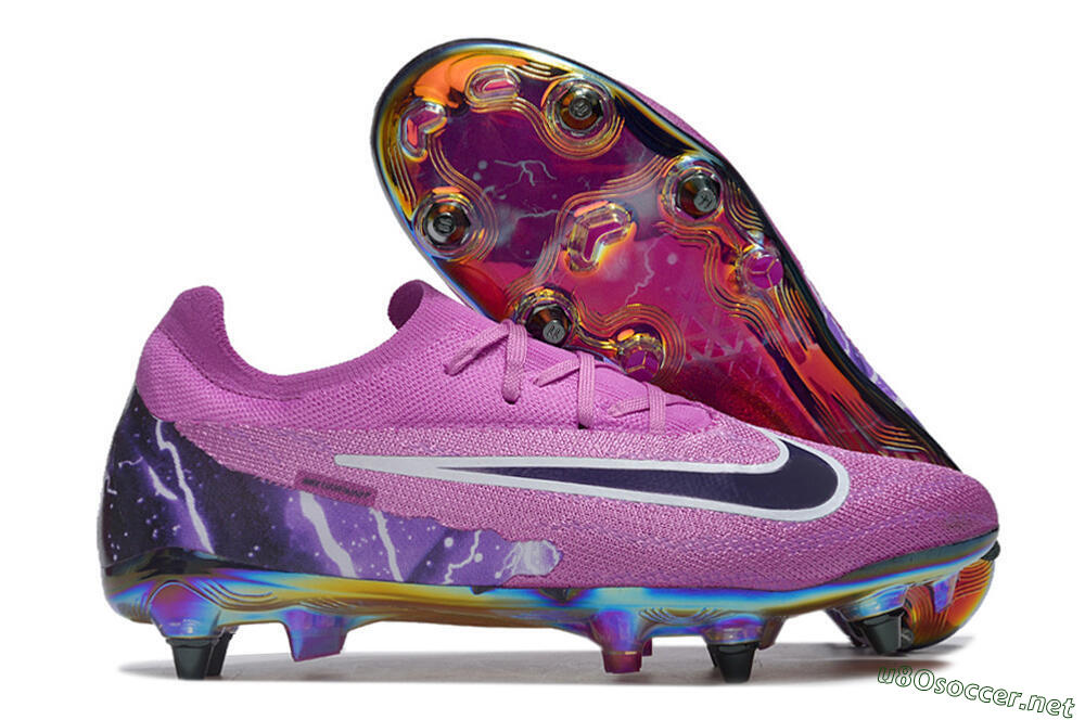 Men's Nike Phantom GX Elite SG Football Boots - Purple/White/Gold 2