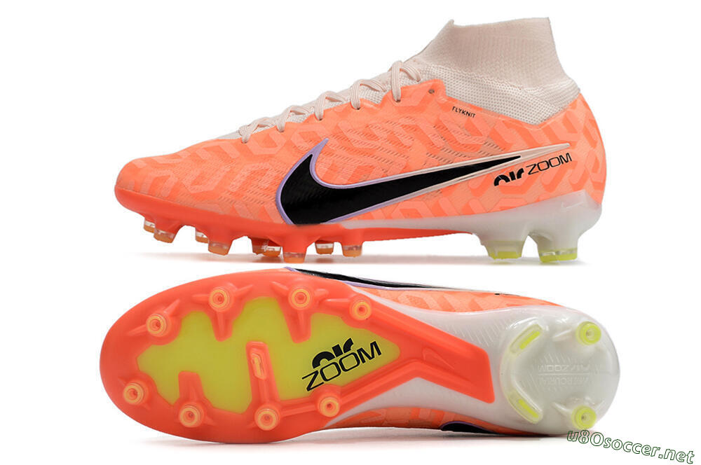 Men's Nike Air Zoom Mercurial Superfly 9 Elite AG Football Boots - Orange/Pink/Purple/Black 1