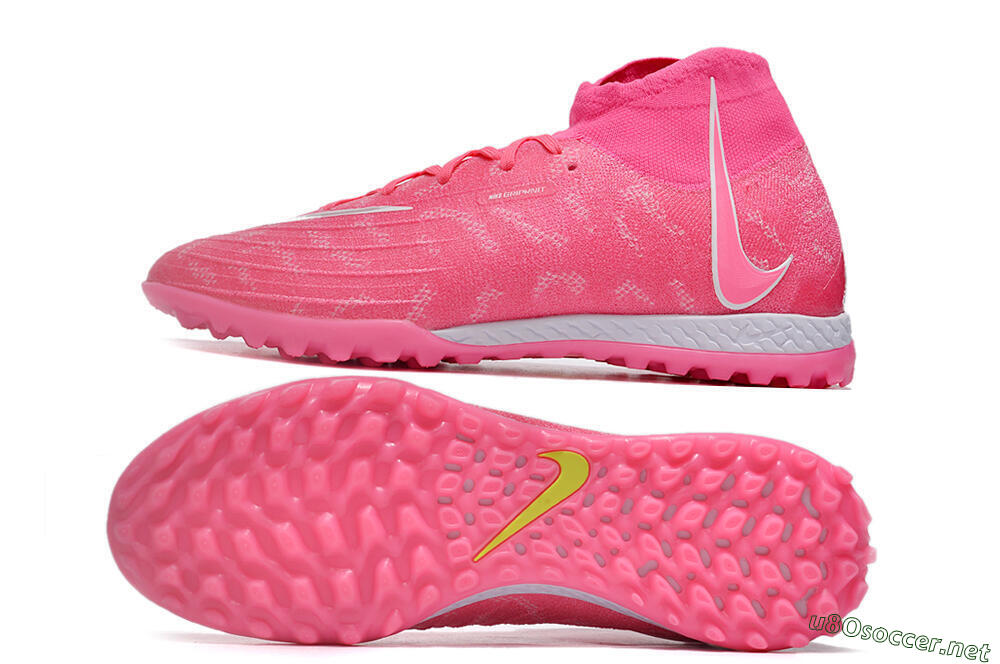 Unisex Nike Phantom Luna Elite NU TF Football Shoes - Pink/White/Yellow 1