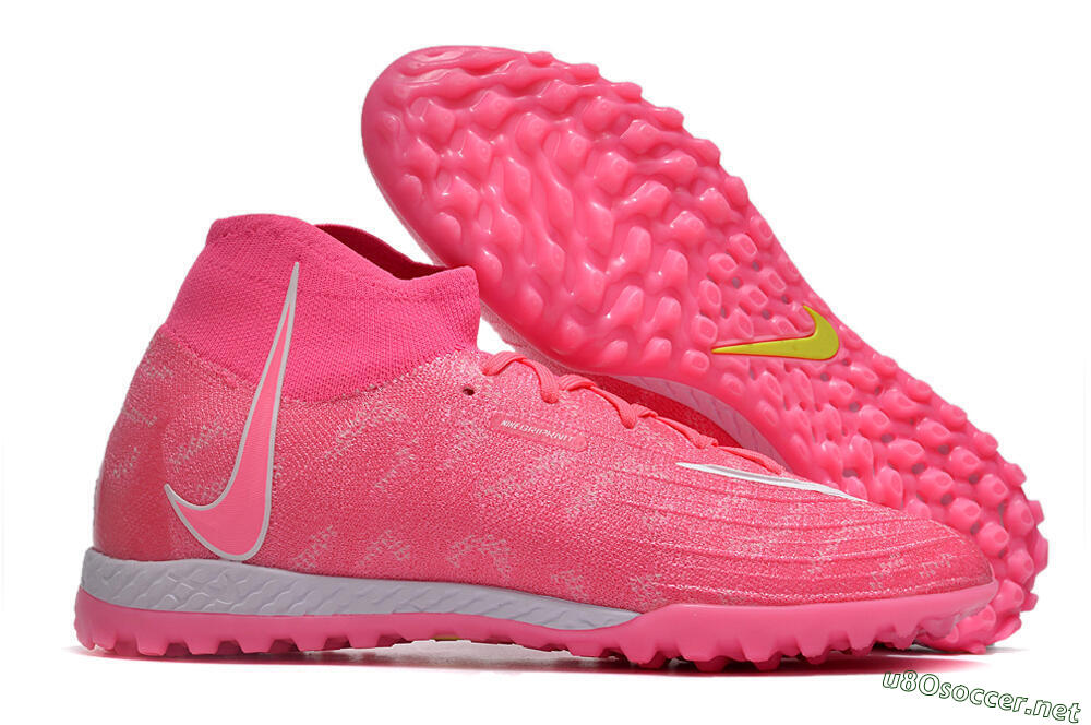 Unisex Nike Phantom Luna Elite NU TF Football Shoes - Pink/White/Yellow 2