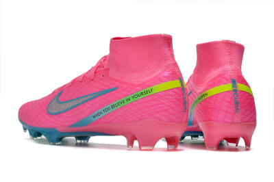 Unisex Nike Air Zoom Mercurial Superfly 9 Elite FG Football Boots - Pink/Silver/Blue/Yellow