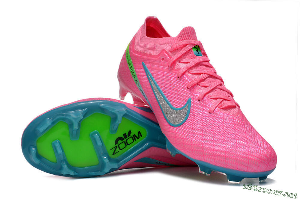 Unisex Nike Air Zoom Mercurial Vapor 15 Elite FG Football Boots - Pink/Silver/Blue/Yellow 1