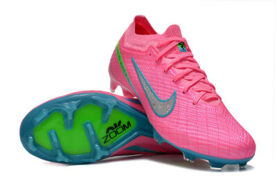 Unisex Nike Air Zoom Mercurial Vapor 15 Elite FG Football Boots - Pink/Silver/Blue/Yellow