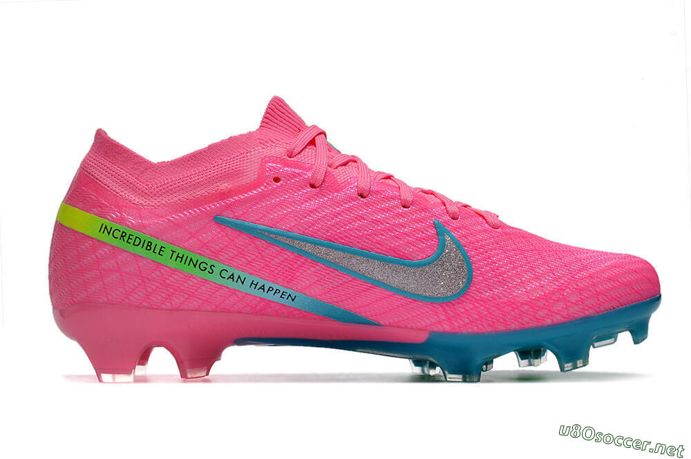 Unisex Nike Air Zoom Mercurial Vapor 15 Elite FG Football Boots - Pink/Silver/Blue/Yellow 5