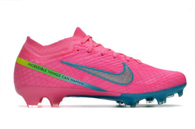 Unisex Nike Air Zoom Mercurial Vapor 15 Elite FG Football Boots - Pink/Silver/Blue/Yellow