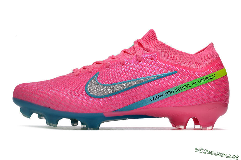 Unisex Nike Air Zoom Mercurial Vapor 15 Elite FG Football Boots - Pink/Silver/Blue/Yellow 0