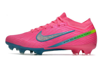 Unisex Nike Air Zoom Mercurial Vapor 15 Elite FG Football Boots - Pink/Silver/Blue/Yellow