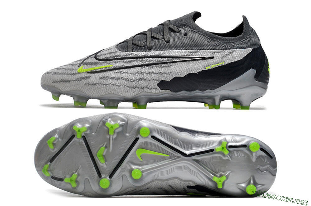 Men's Nike Phantom GX Elite FG Football Boots - Grey/Black/Green 1