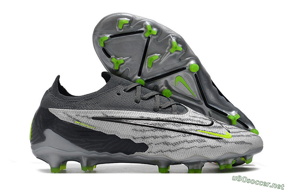 Men's Nike Phantom GX Elite FG Football Boots - Grey/Black/Green 2